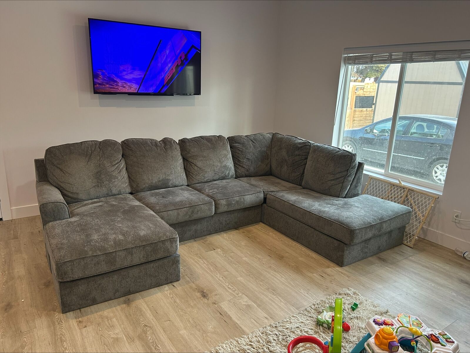 New couch, two sections