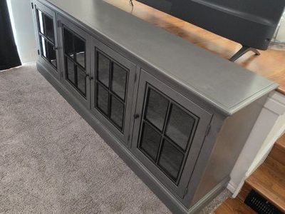 84" rustic gray TV stand