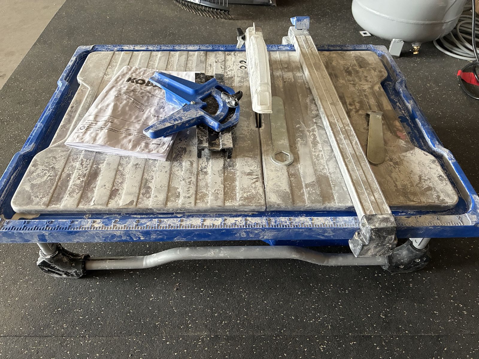 Kobalt Table Top Tile Saw - Used for Ceramic, Porcelain & Stone Tiles, Includes Manual