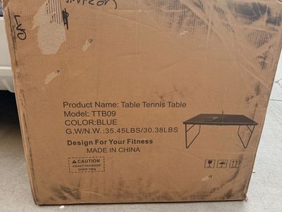 New Design For Your Fitness TTB09 Blue Foldable Table Tennis Table (35 lbs)