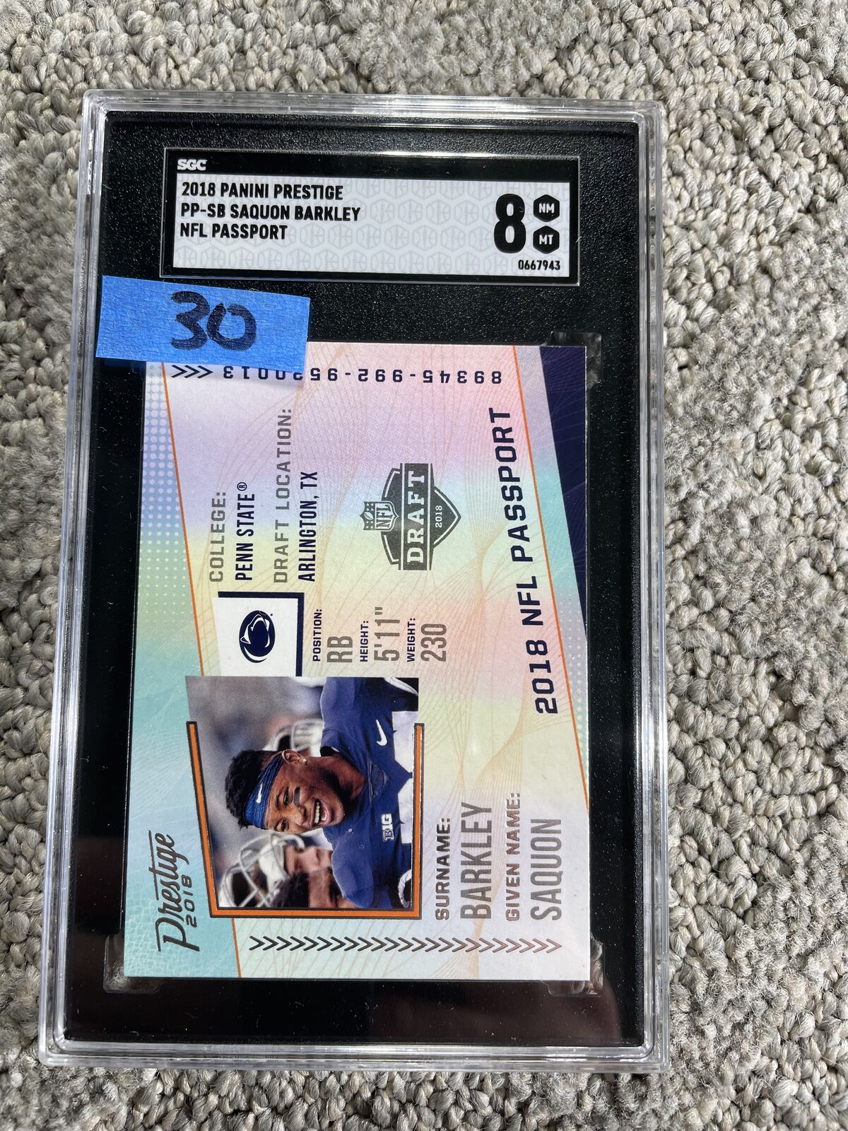 Saquon Barkley Philadelphia Eagles graded slabs