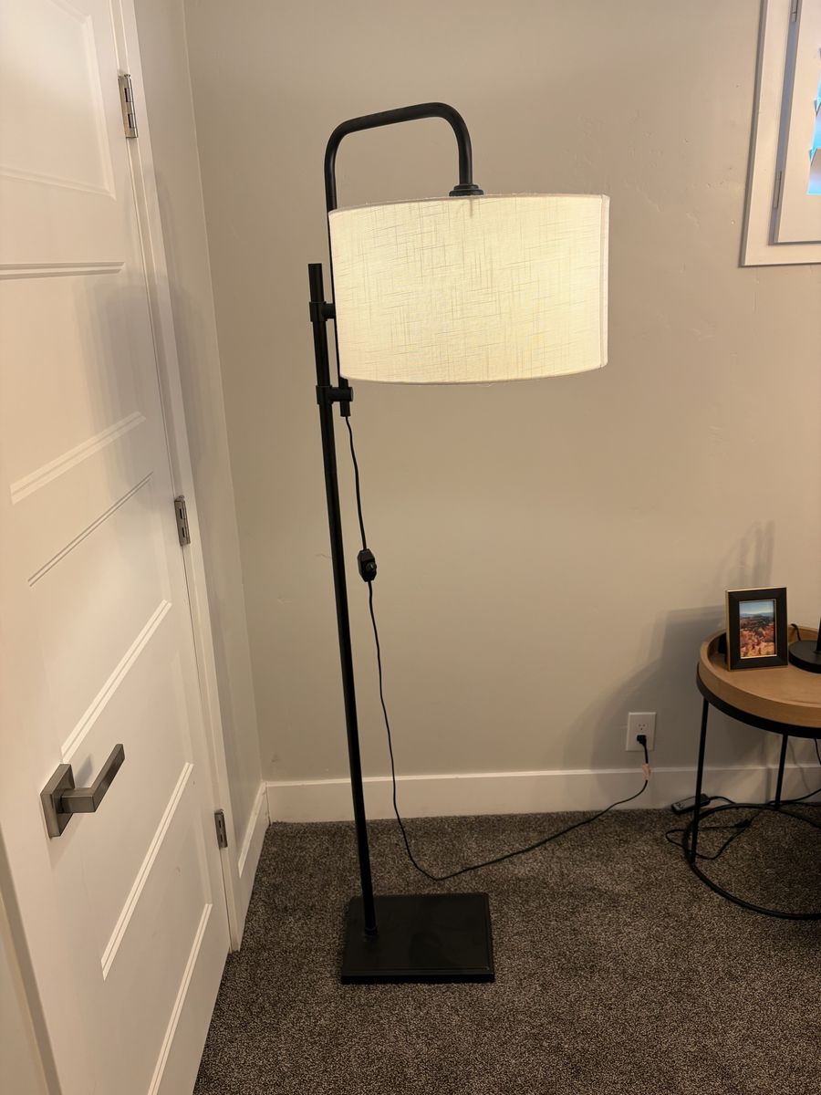 72"x16" Knox Floor Lamp - Threshold™: Modern Black Standing Lamp with Dimmer Switch