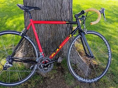 Lightweight KHS Flite 200 Road Bike - Red & Black, Carbon Fork - vintage