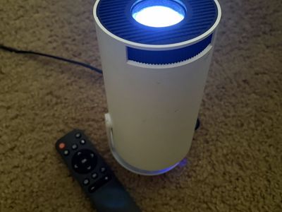 HY300 Mini Smart Portable LED Projector with Remote - White