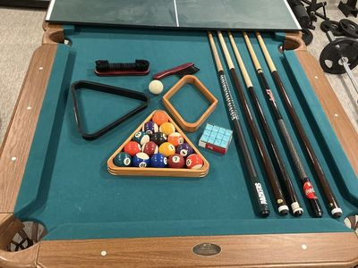 Pool table with ping pong table top