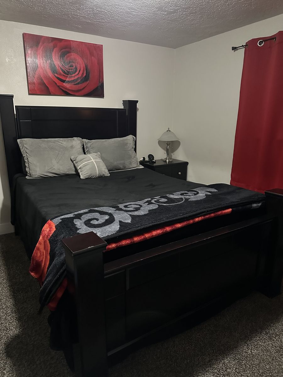 Black bed frame
