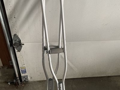 Adjustable Aluminum Crutches with Comfortable Padding - Used, Great Condition