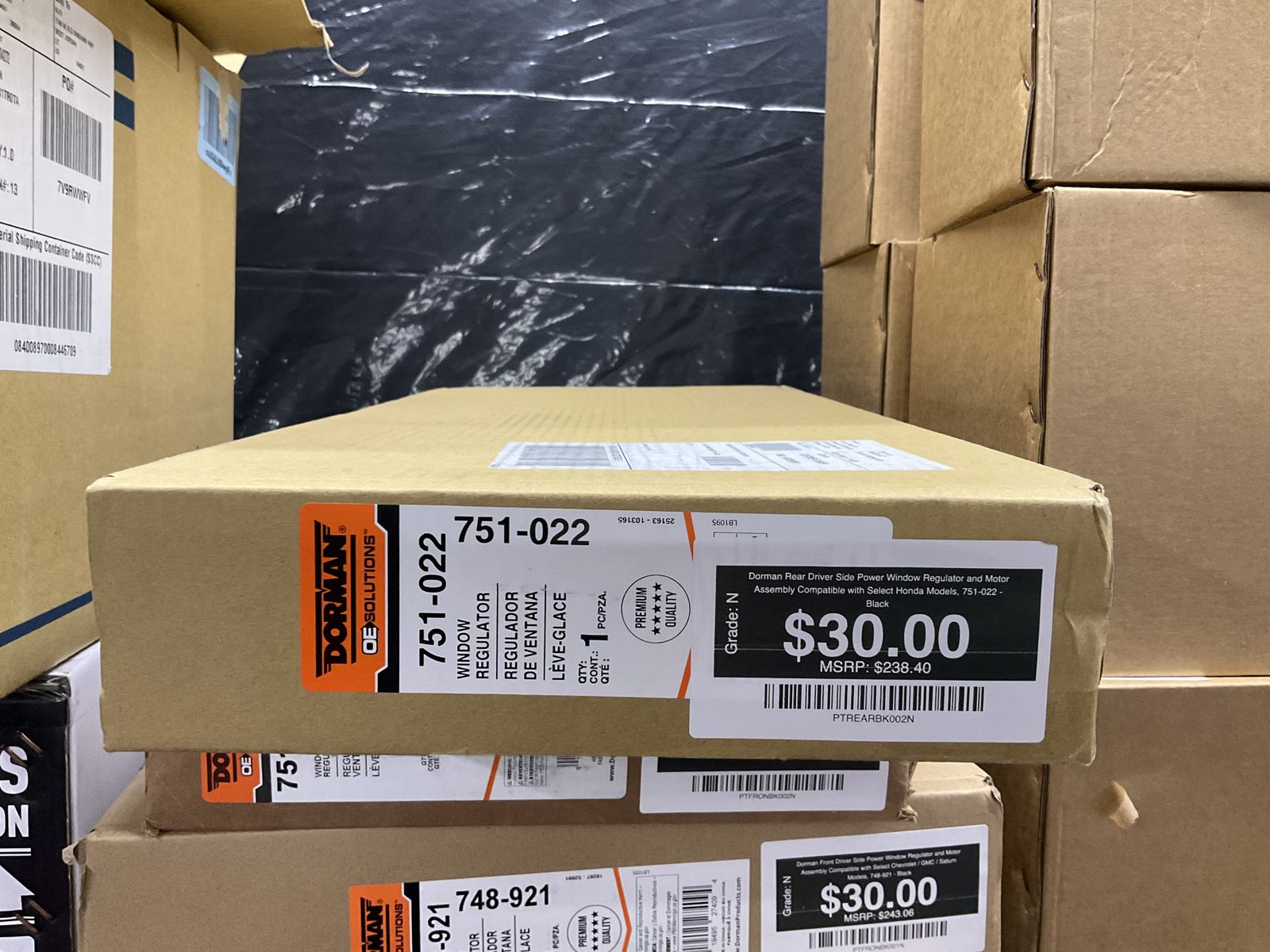 Dorman Rear Driver Side Power Window Regulator & Motor Assembly (751-022)