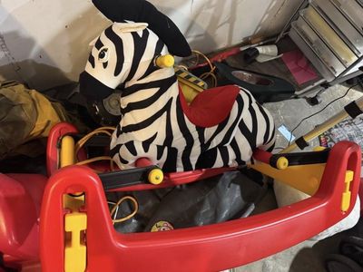 Vintage today’s kids rocking zebra