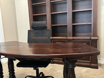 Executive Desk and Bookcase