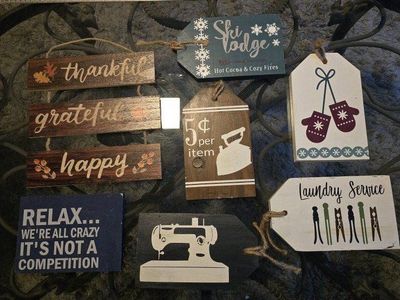 Wood Decor Signs Christmas Laundry Thanksgiving