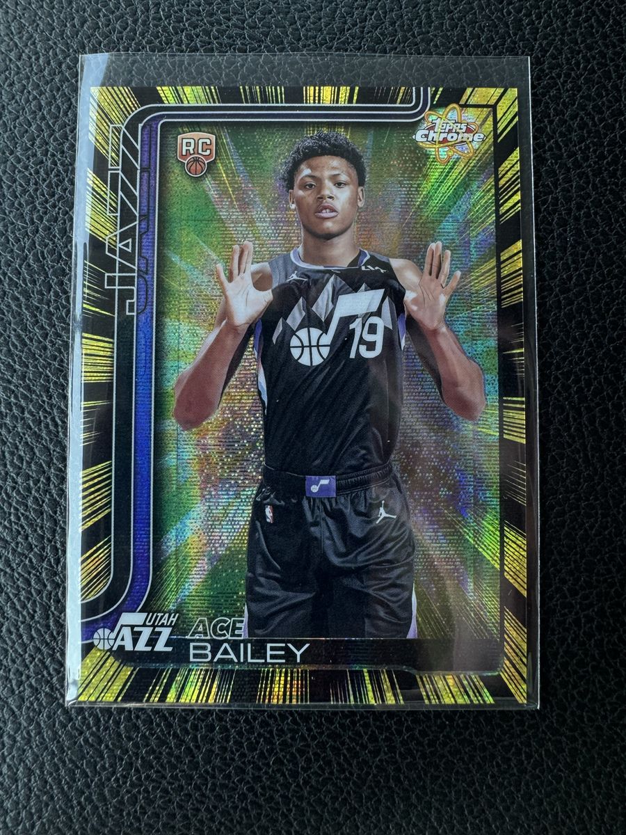 Topps Chrome Ace Bailey RR-5 Utah Jazz RC Rookie Card Basketball - Excellent Condition