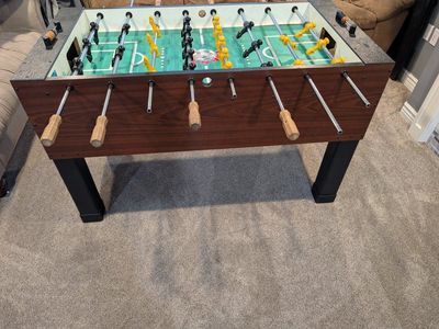 Tornado Classic Foosball Table - Wood Grain Cabinet, Durable Construction