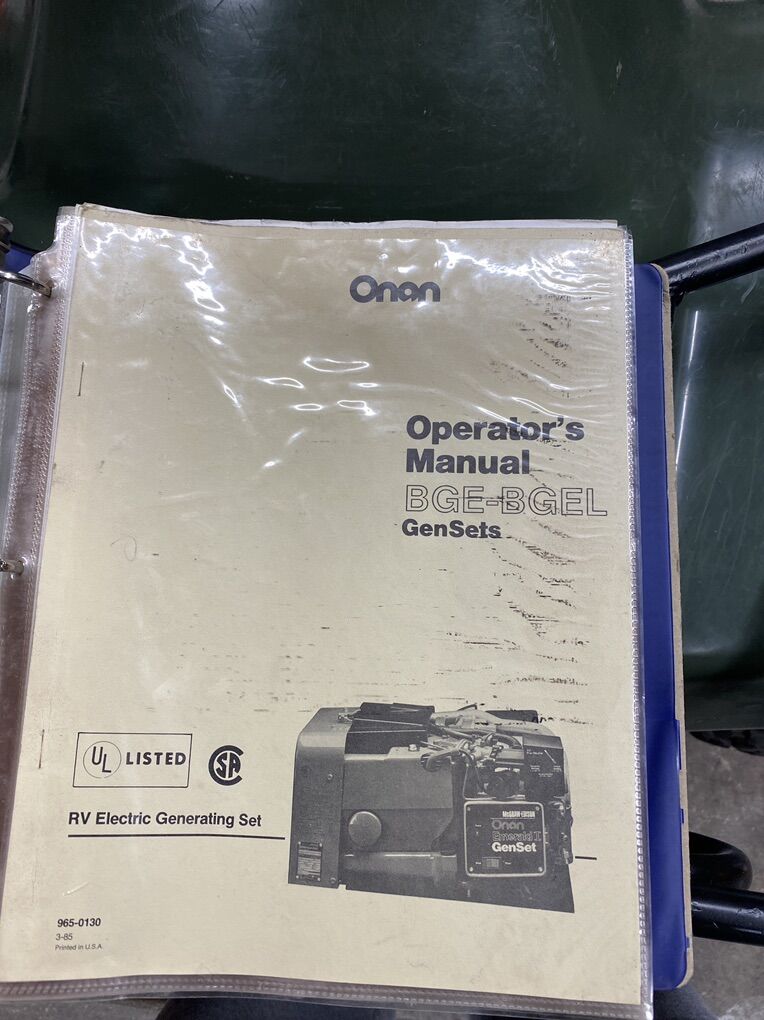 Onan Genset Emerald Shop Manual