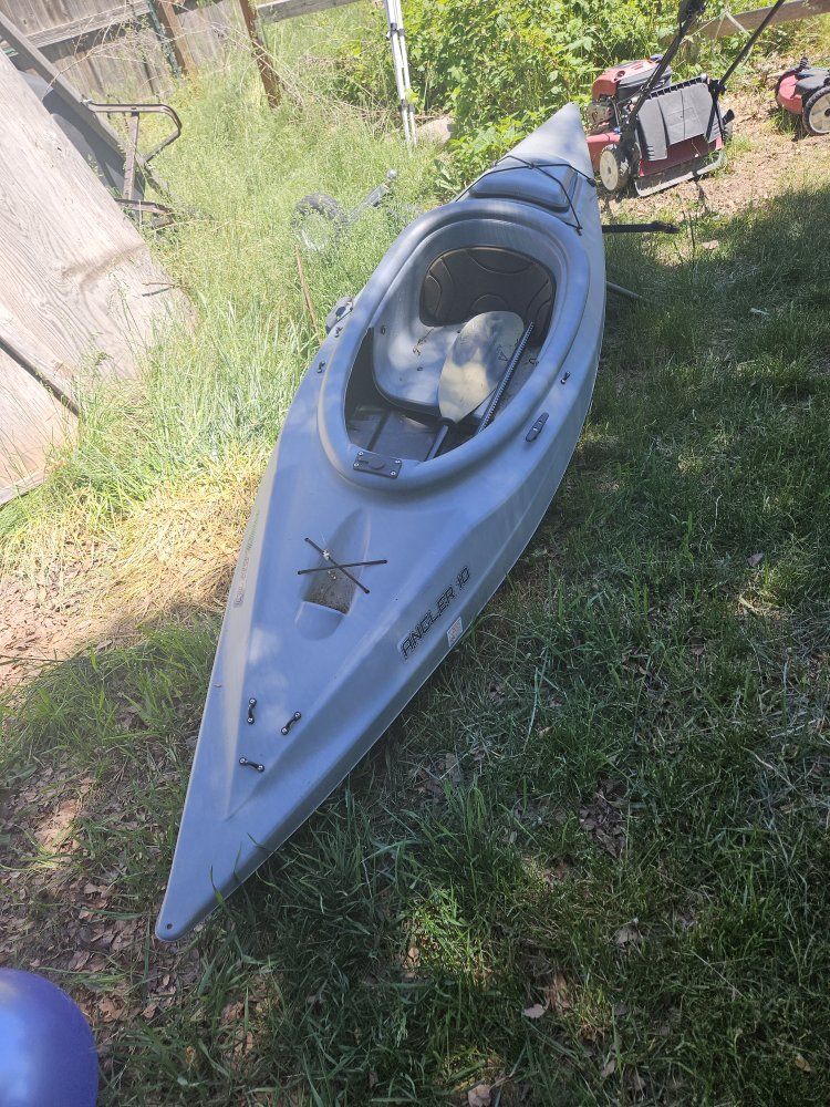 sit in kayak with paddles