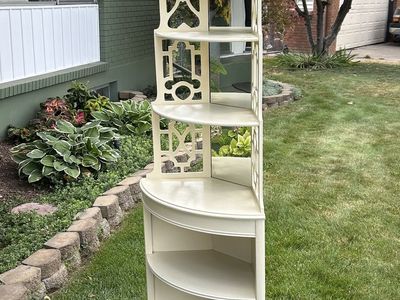 Vintage Corner Mirrored 6-Tier Etagere