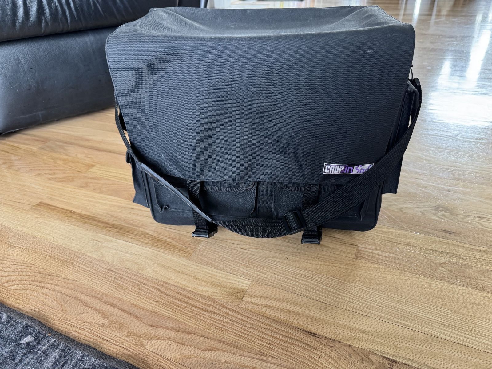 Crop In Style Jr Organizer Black Tote - Scrapbooking - Crafting - Storage - 19" x 14" x 7" - Arts and Crafts - Carry All