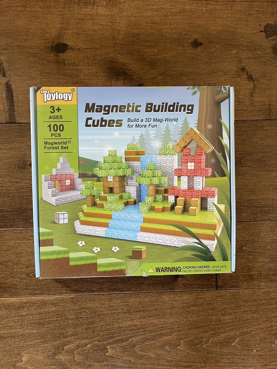 Toylogy 100 Piece Magnetic Building Cubes Set