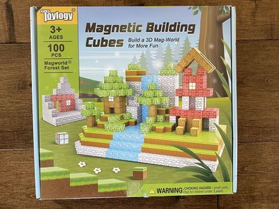Toylogy 100 Piece Magnetic Building Cubes Set