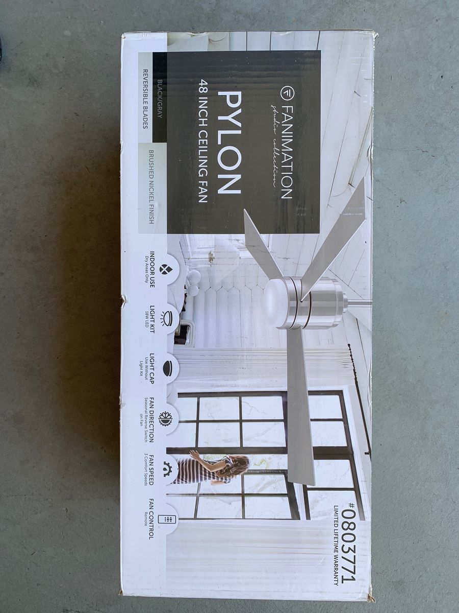 New Fanamation Pylon 48" ceiling fan