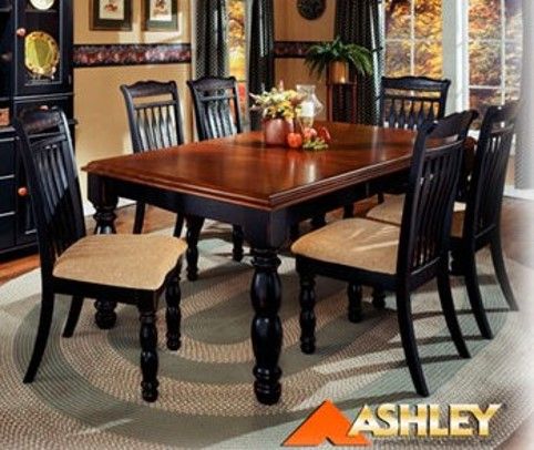 Dining room table with six chairs