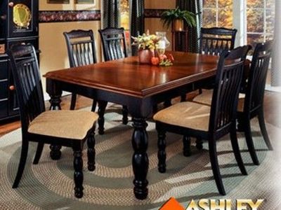 Dining room table with six chairs