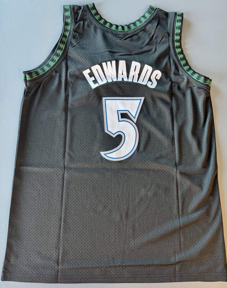 Anthony Edwards Black Jersey #5 (NEW) Minnesota Timberwolves (Adult Large & Medium)