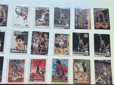 John Stockton Basketball Card Lot - 19 Cards
