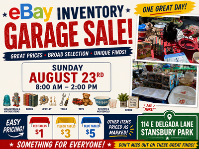 eBay Inventory Garage Sale – New & Updated Items for Sale! ~ SUN 8:00 to 2:00 | Stansbury Park (Tooele)