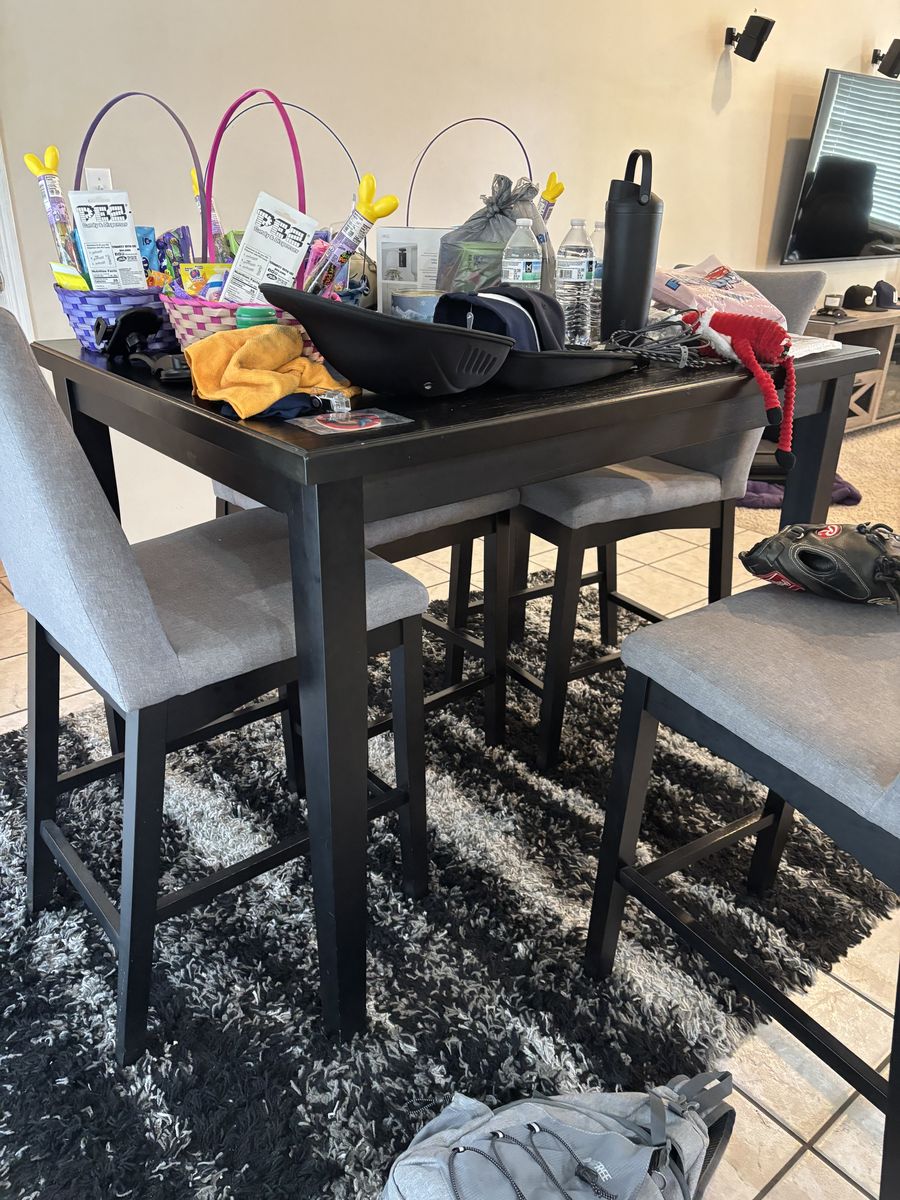 High Top Black Kitchen Table