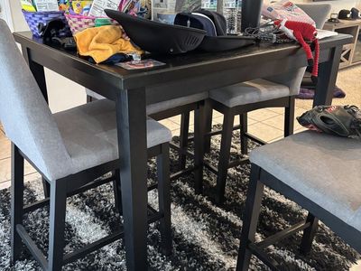 High Top Black Kitchen Table