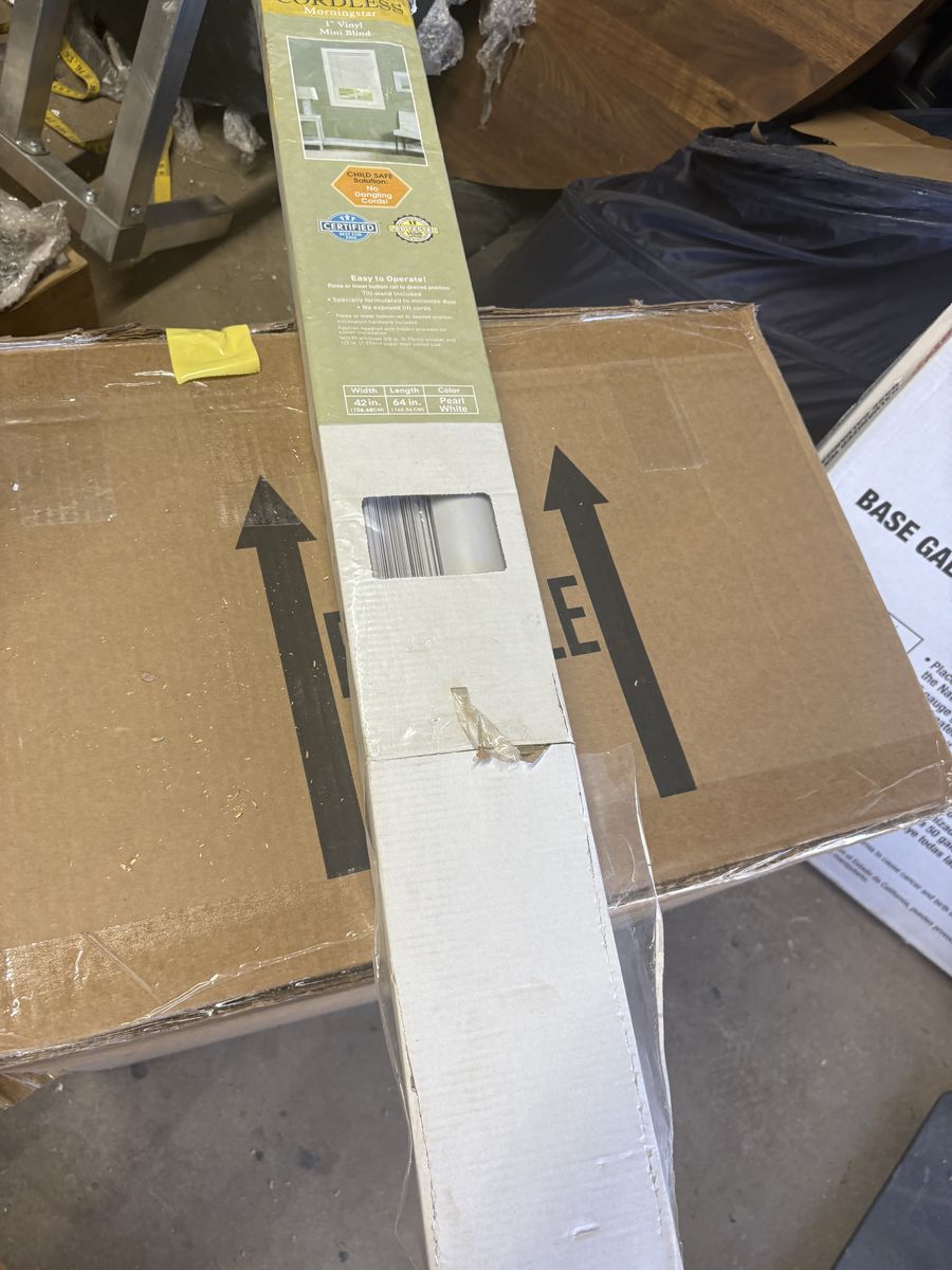 Cordless 1" Vinyl Mini Blind 42 X 64