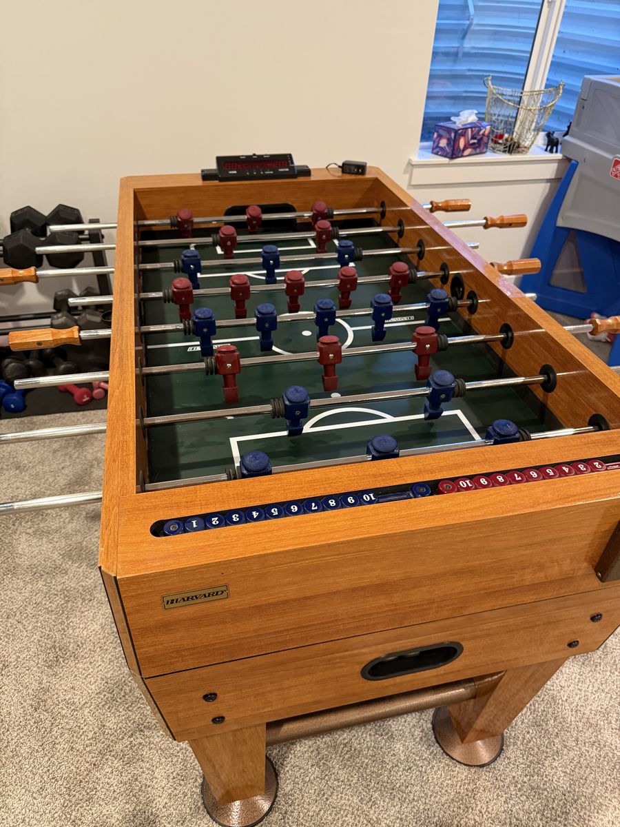 Harvard Soccer Table Foosball Table Wood Grain Finish