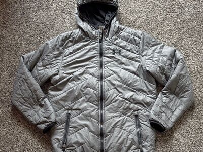 Under Armour Gray Zippered Hooded Boy's Jacket- XL