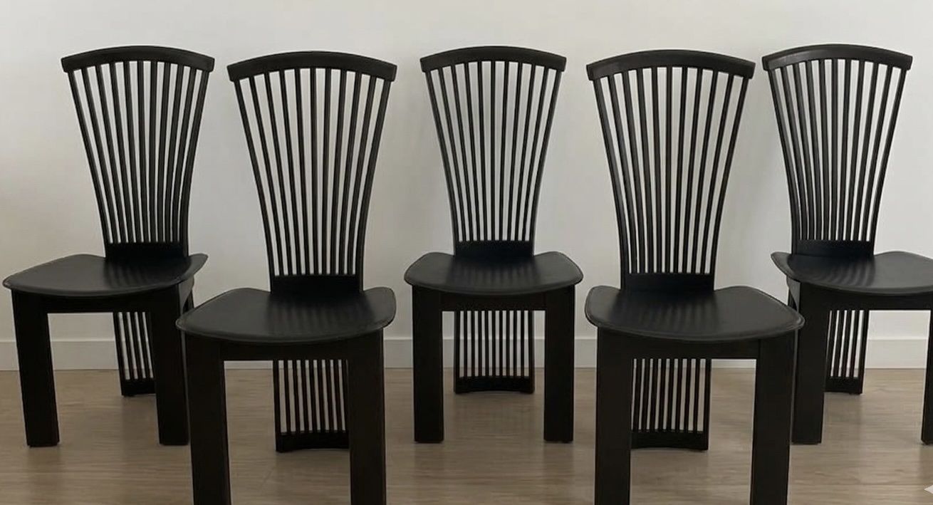 Vintage 1980s Pietro Costantini for Ello Italian Dining Chairs - Set of 5