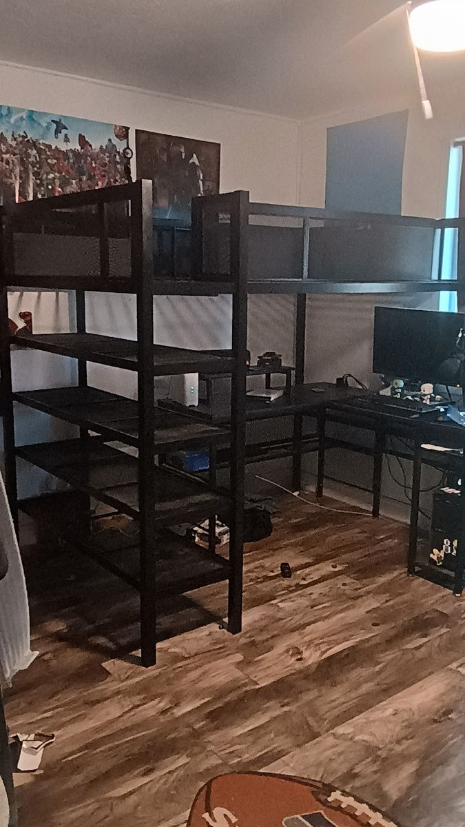 Twin Metal loft bunk bed