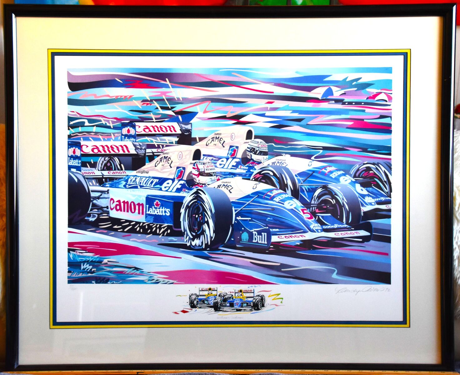 Formula One serigraph by Randy Owens