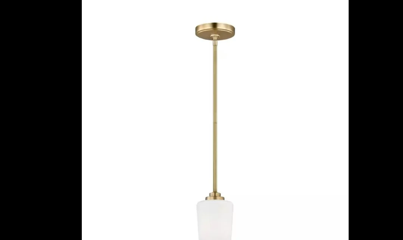 -Light Satin Brass Windom Pendant Shade
