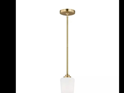 -Light Satin Brass Windom Pendant Shade
