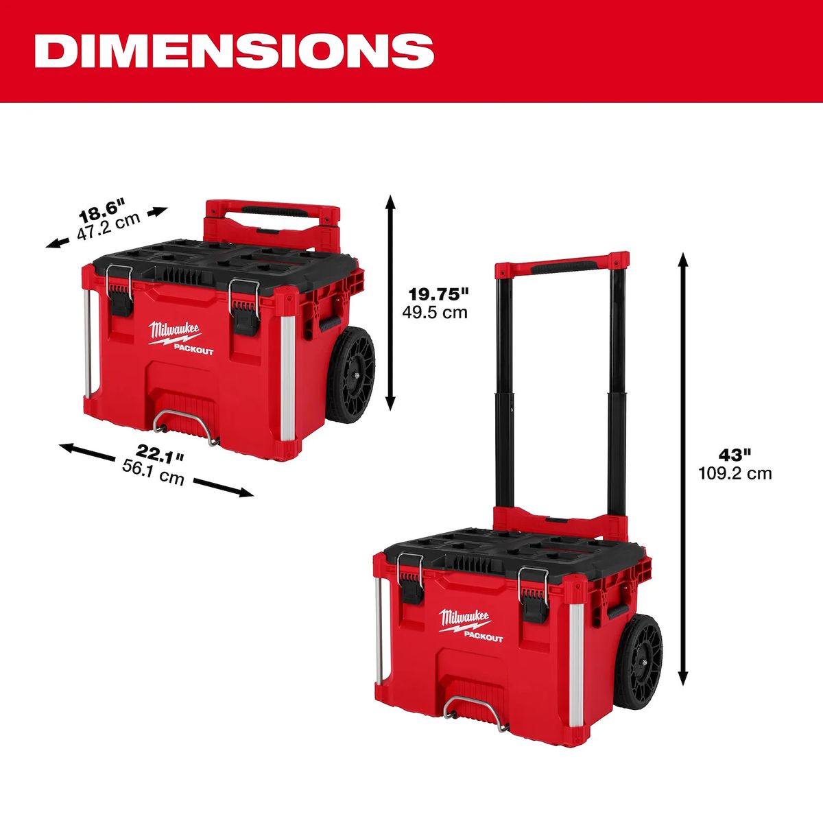 Milwaukee Packout Rolling Tool Box NEW