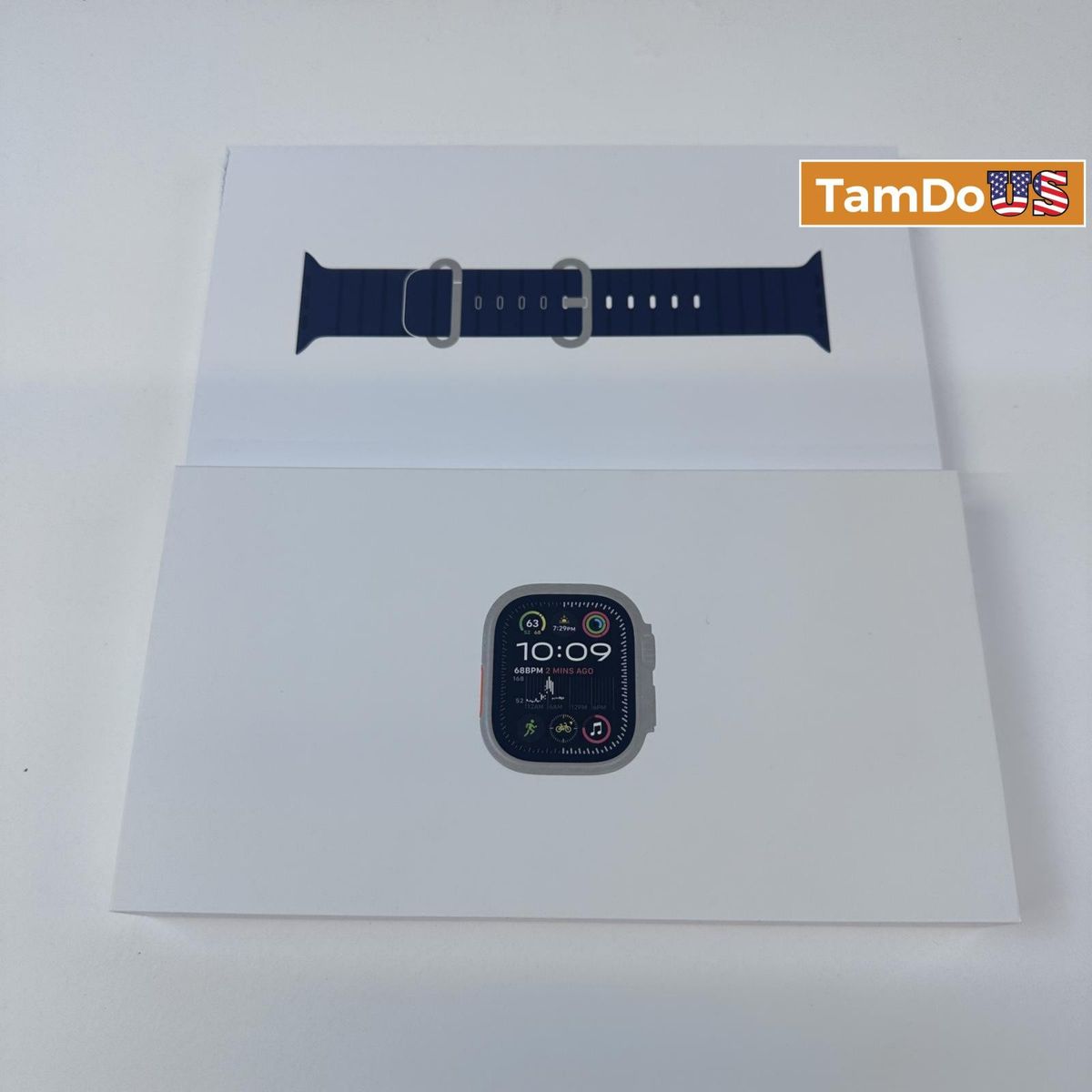 Apple Watch Ultra 2 49mm Natural Titanium Navy Ocean Band MX4D3LW/A