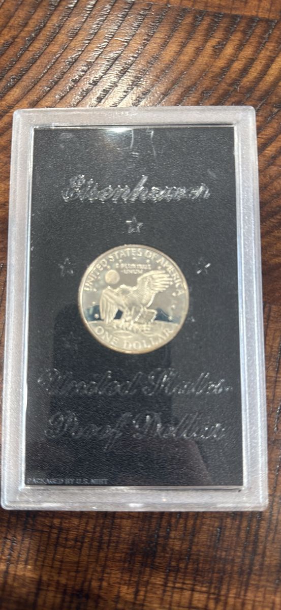 1972 Eisenhower Proof Dollar Coin in US Mint Packaging - Used - Collectible Coin
