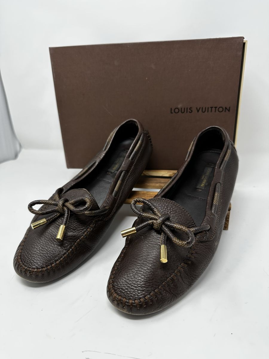 Louis Vuitton Brown Leather Driving Loafers – EU 38
