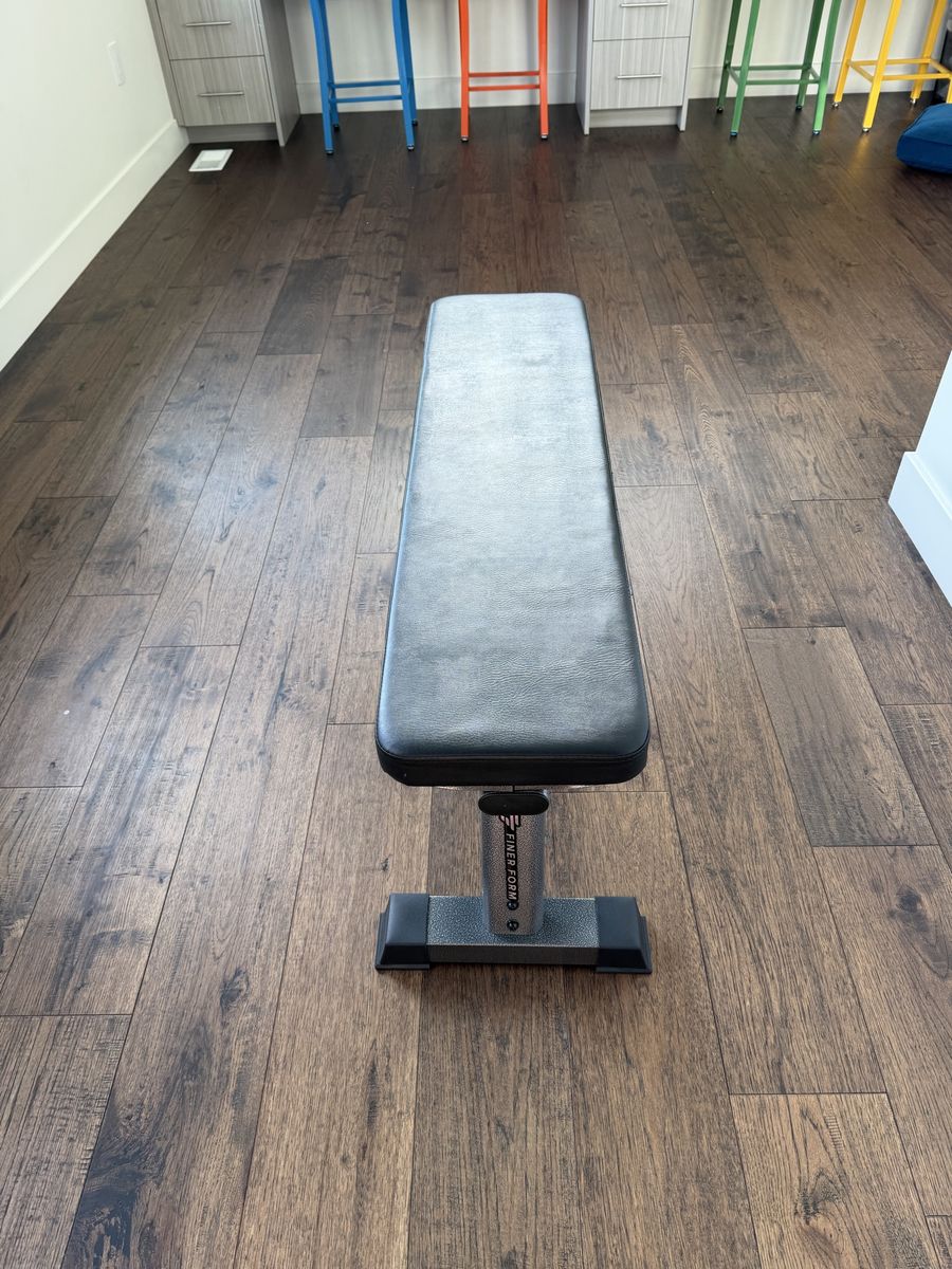 Finer Form Heavy Duty Flat Weight Bench for Home Gym