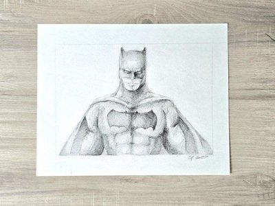 Hand-Drawn Graphite Batman Sketch