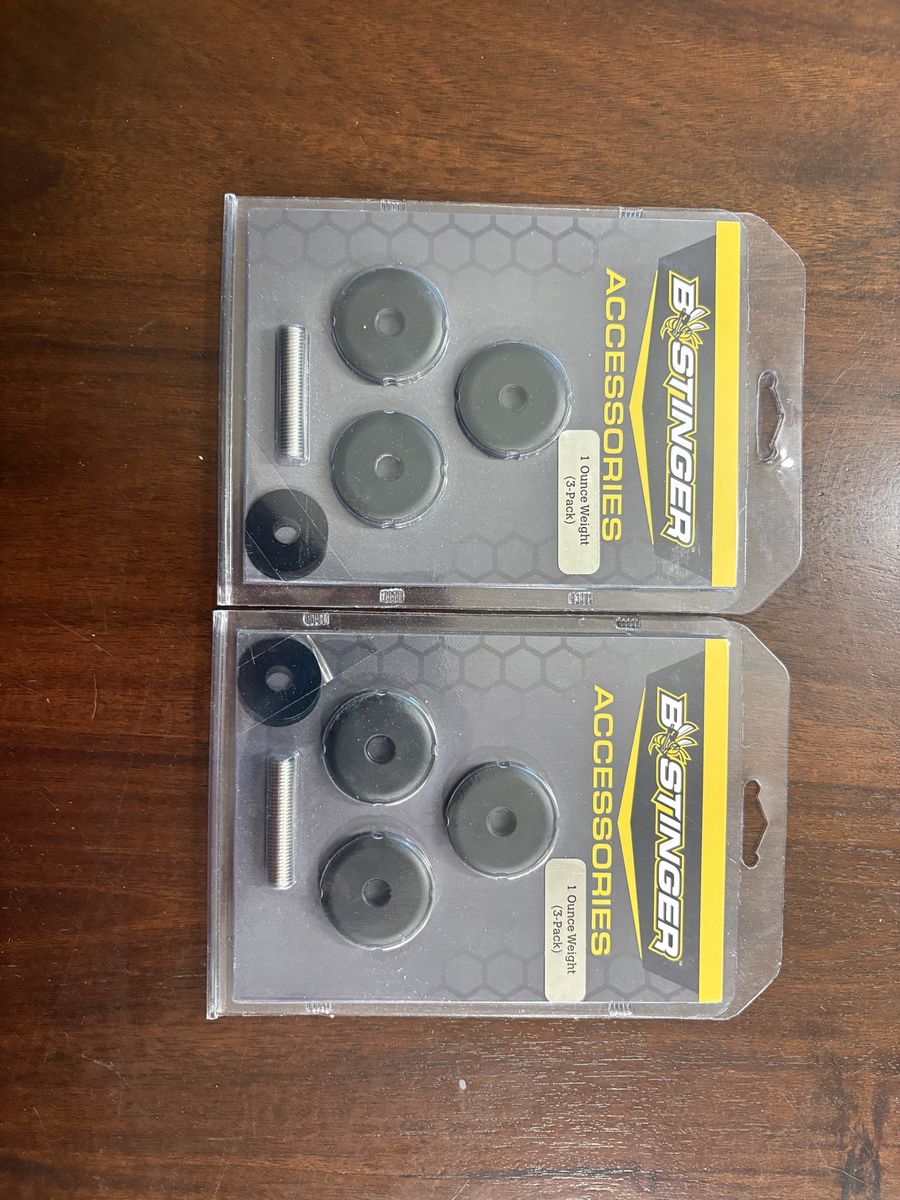 B-Stinger Archery Stabilizer Weights 1 Ounce Weight 3-Pack Matte Black 2-Pack Lot
