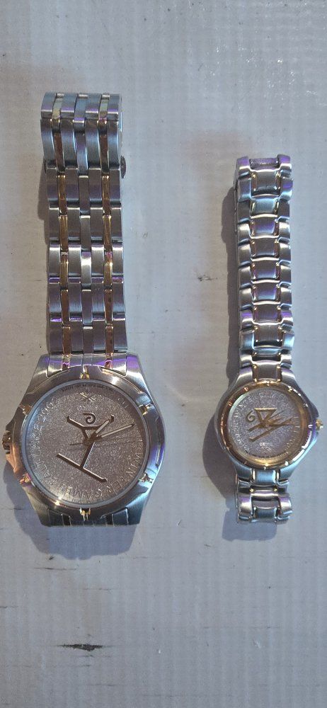 2002 Salt Lake City Winter Olympics Commemorative Watches - His & Hers Set, Two-Tone. Brand new