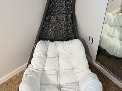 Rattan wicker hanging porch swing