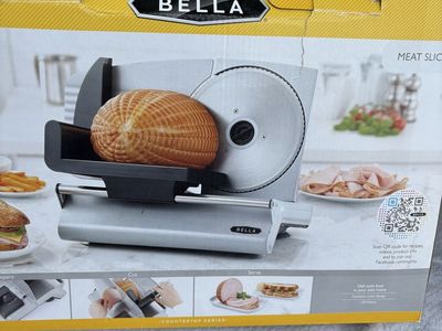 BELLA Countertop Series Electric Meat Slicer - Deli Style Food Prep - New