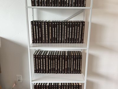 LOUIS LAMOUR COLLECTOR SET LEATHERETTE HARDCOVER 103 BOOK LOT BOOK LIST IN DESC.